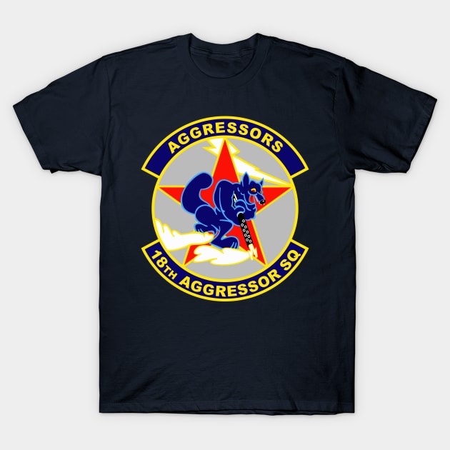 18th Aggressor Squadron Blue Foxes T-Shirt by MBK